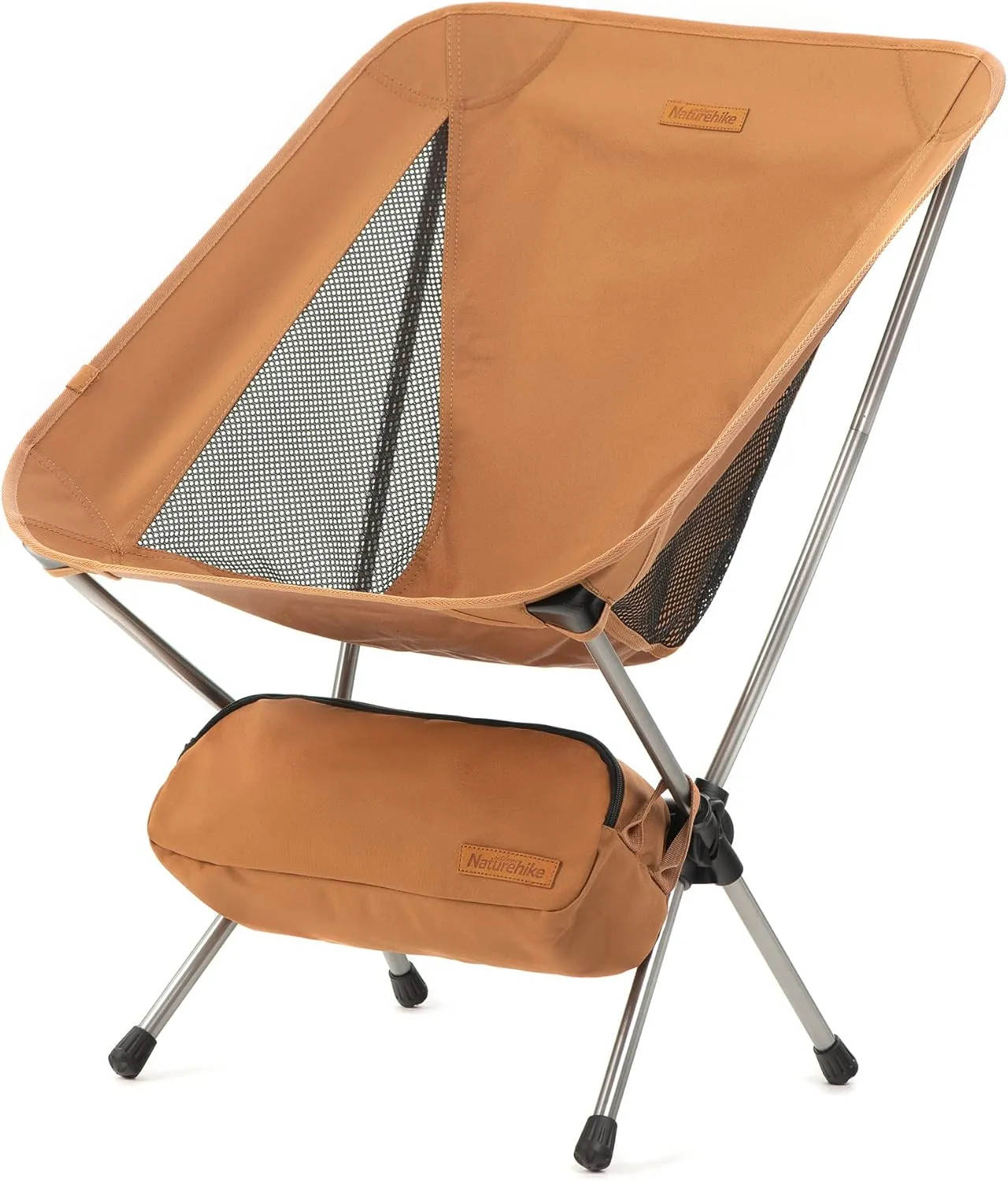 Naturehike YL08 Ultralight Camping Chair, 2.12 LBS Portable Backpacking Chair with Storage Bag & Anti-Sinking Feet, Lightweight Compact Collapsible Camp Chair