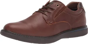 Nunn Bush Men's BAYRIDGE Plain Toe Lightweight Leather LACE-UP Oxford, Brown, 8
