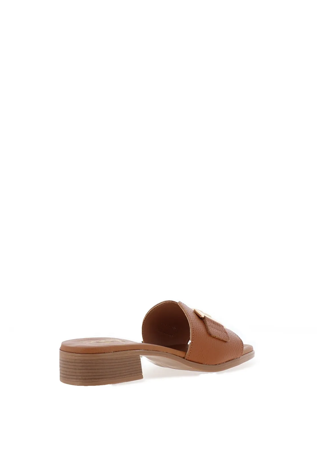 Oh My Sandals Low Heel Mule Sandals, Tan