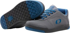 O'NEAL Unisex Pinned Pro Flat Pedal Shoe Mountain Bike Shoes, grey / blue, 10