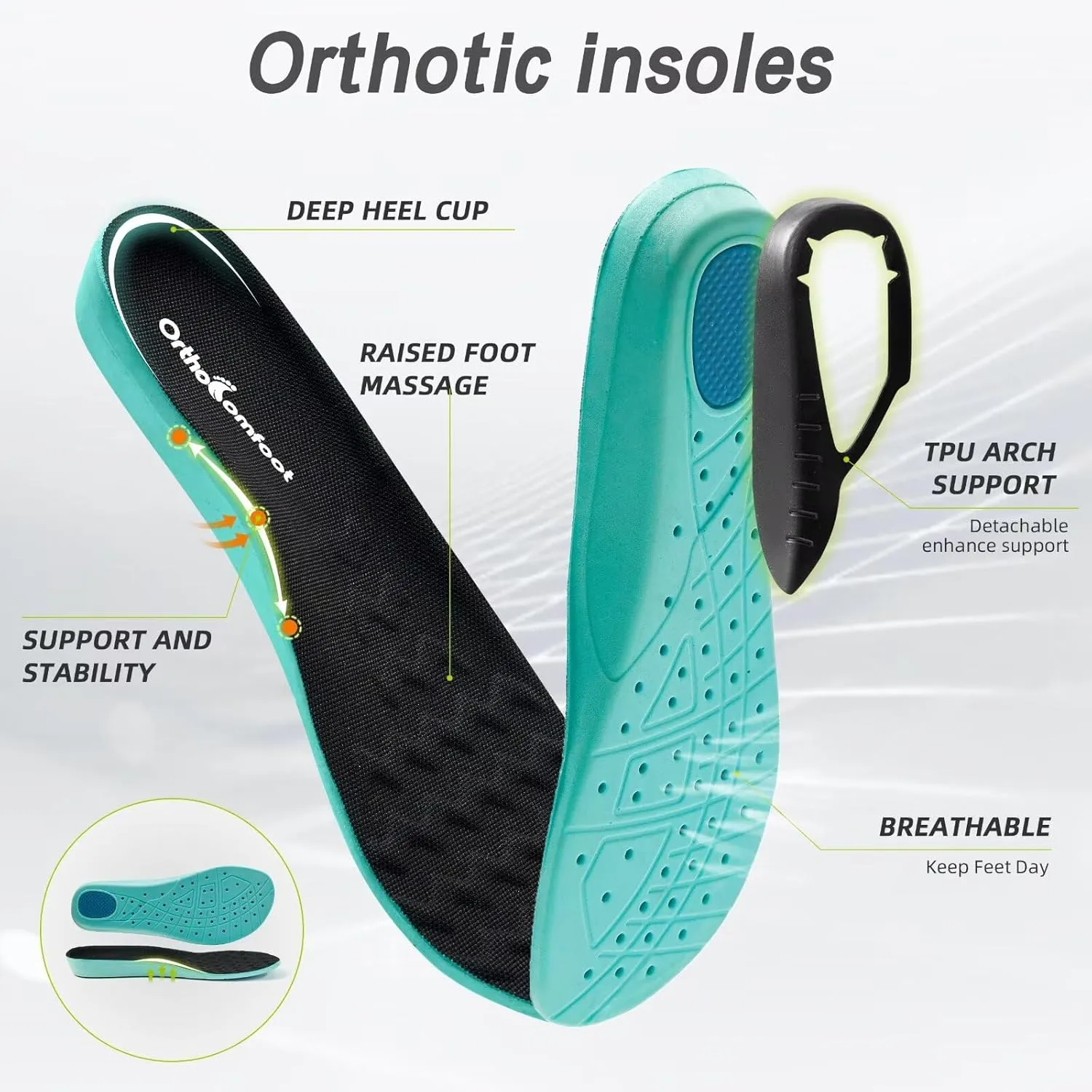 OrthoComfoot Women's Orthopedic Diabetic Wide Walking Shoes: Comfortable Casual Arch Support Plantar Fasciitis Sneakers, Tennis Orthotic High Arch Swollen Feet Work Shoes for Ankle and Heel Pain