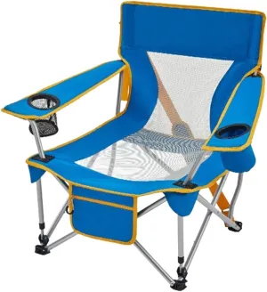 Outdoor Camping Chair Beach Lounger Chair Leisure Seat Stool Portable with Breathable Mesh, Comes with Folding Chair Storage Bag