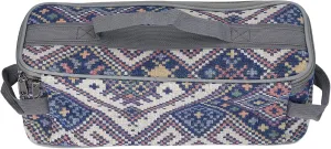 Outdoor Camping Utensils Storage Bag Portable for Cooking Gear in Blue Stitch Camping Payment Design (Blue Embroidery)
