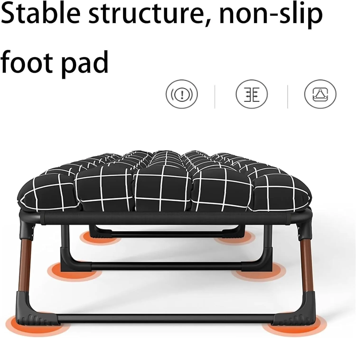 Oxford Cloth Camping Cot, Extra Wide Folding Cot, Portable Folding Bed for Sleeping, 4-Position Folding Chaise Lounge Chair