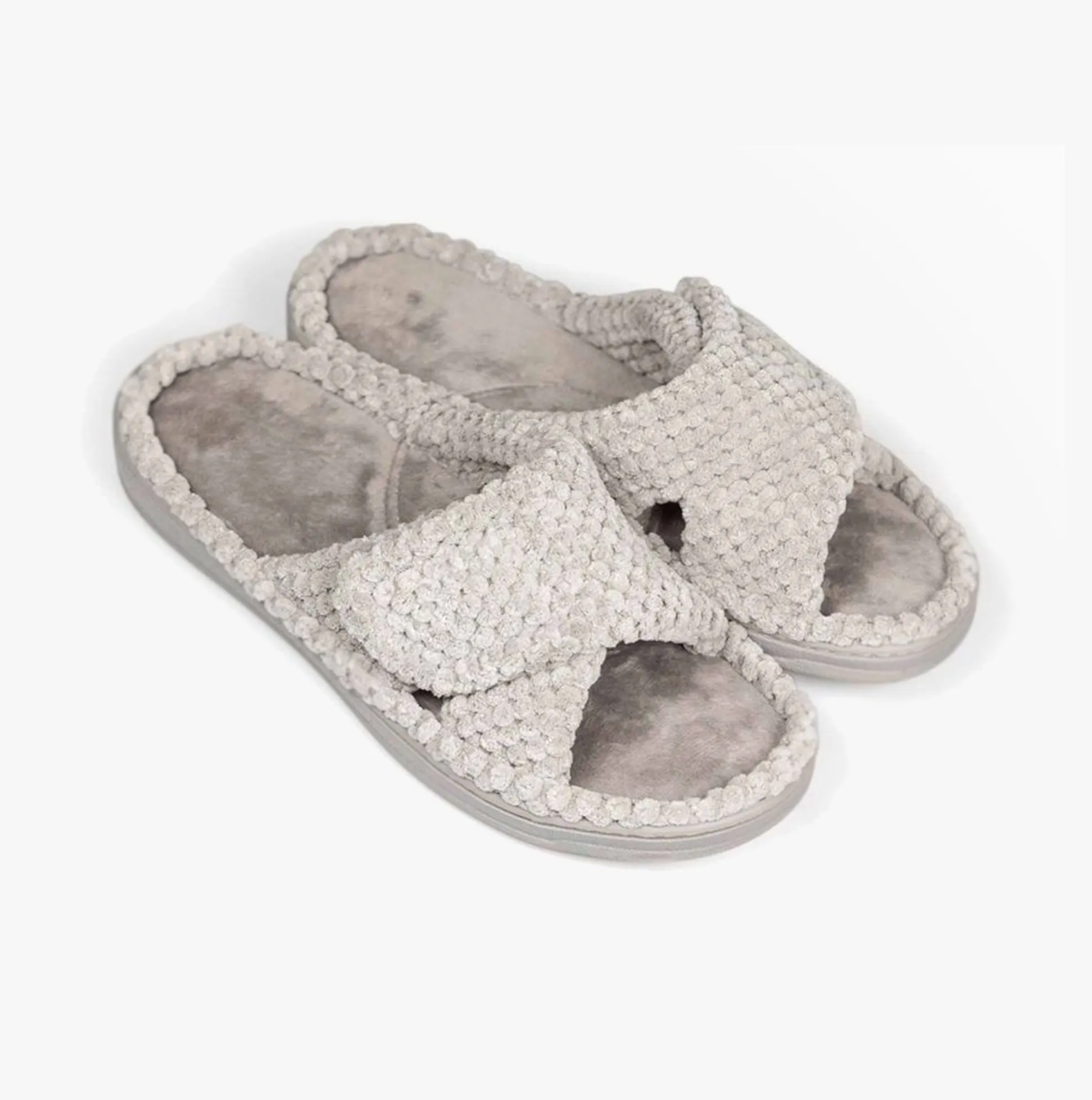 Padders FLO Womens (EE Fit) Slippers Grey Popcorn