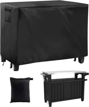 PAMASE Outdoor Dining Cart Cover - 54"L*23"W*35"H Grill Covers for Keter Unity XL Portable Cabinet Bar, Heavy Duty Waterproof BBQ Food Prep Table Serving Worktable Metal Movable Station