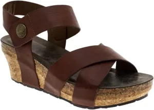 Pierre Dumas Womens Chantal-4 Wedge Sandal (8.5, Whiskey)