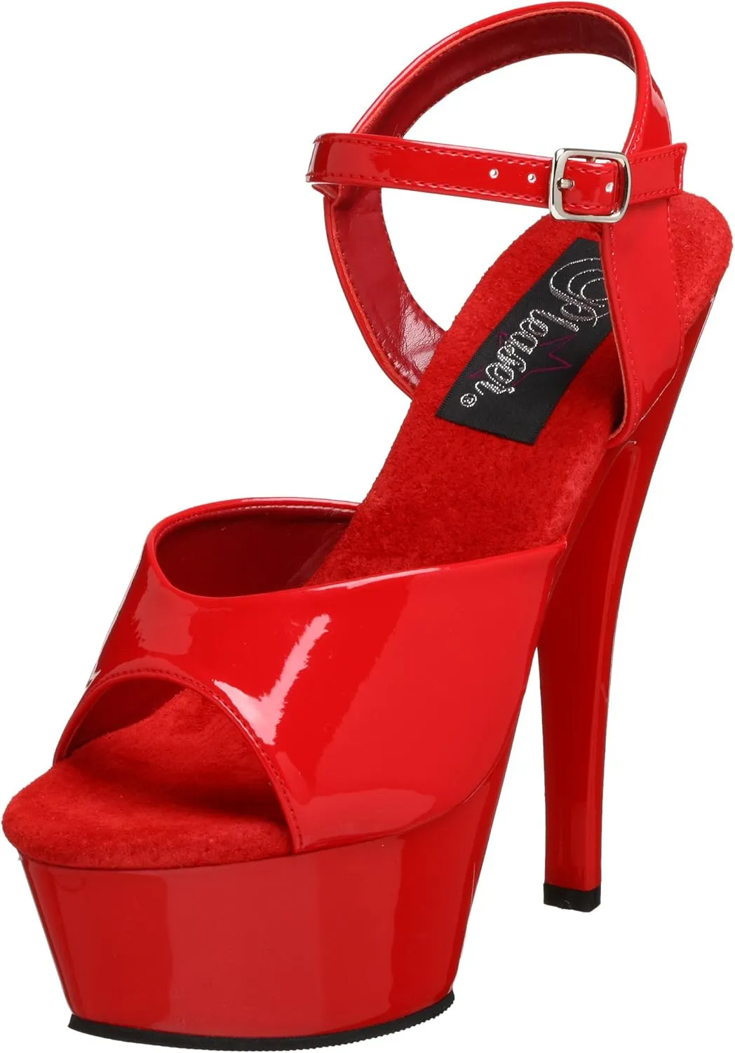 Pleaser Women's Kiss-209 Ankle-Strap Sandal
