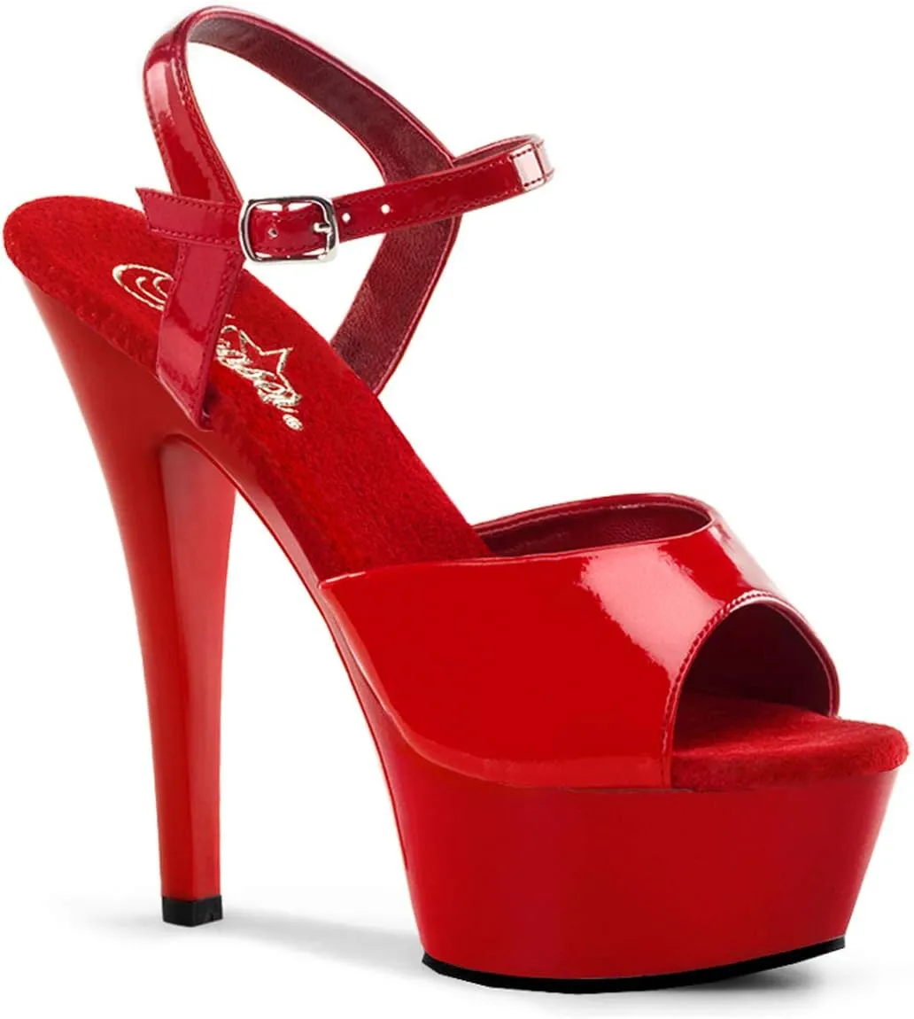 Pleaser Women's Kiss-209 Ankle-Strap Sandal