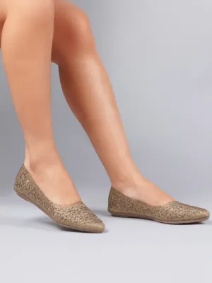 Pointed-Toe Ballerinas Flat Jutti