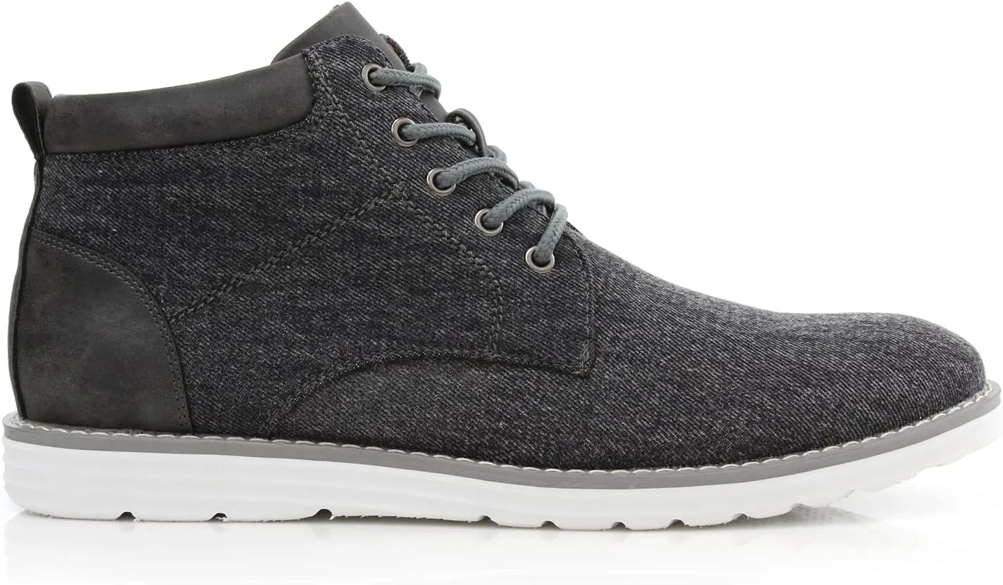 Polar Fox Colbert MPX506059 Mens Mid-Top Casual Breathable Sneaker Chukka Boots with Memory Foam insole