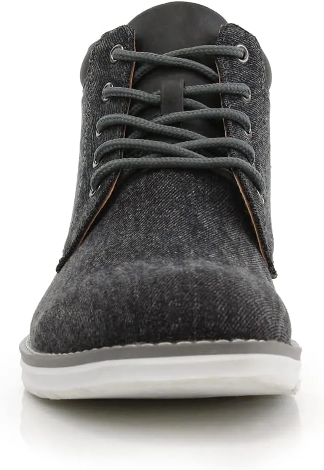 Polar Fox Colbert MPX506059 Mens Mid-Top Casual Breathable Sneaker Chukka Boots with Memory Foam insole