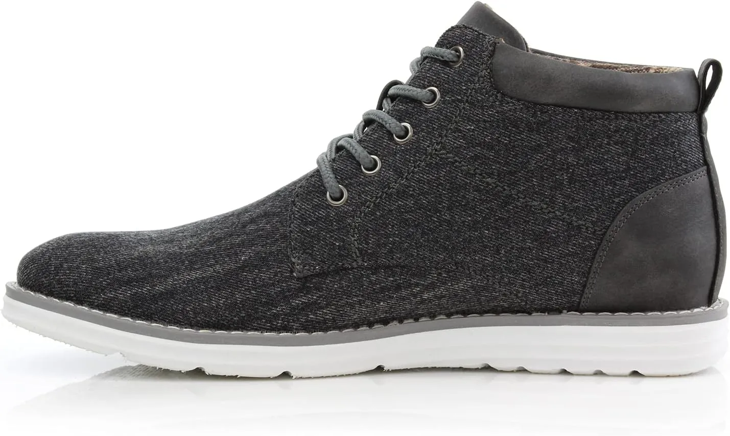 Polar Fox Colbert MPX506059 Mens Mid-Top Casual Breathable Sneaker Chukka Boots with Memory Foam insole