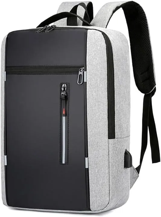 Portable Backpack Camping Travel Bag Business Daypack with USB Charging Port Fit 15.6 Inch Laptops for Men Women(Red)