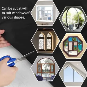 Portable Blackout Curtain No Tools Cuttable Required Temporary Blinds, Perfect for Baby Nursery Or Dorm Room Sunshade Curtains with Travel Bag(150x100cm)