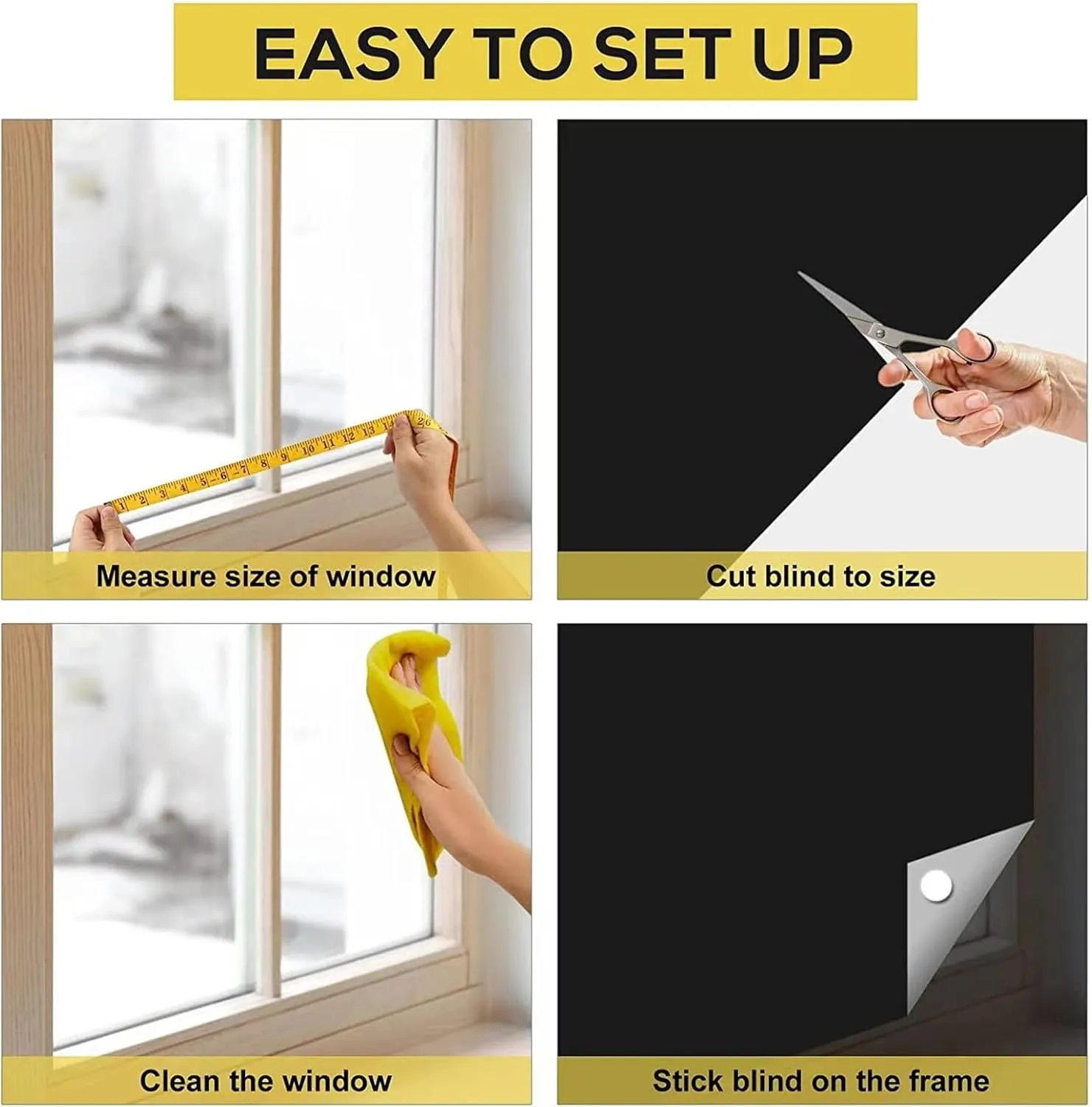 Portable Blackout Curtain No Tools Cuttable Required Temporary Blinds, Perfect for Baby Nursery Or Dorm Room Sunshade Curtains with Travel Bag(150x100cm)