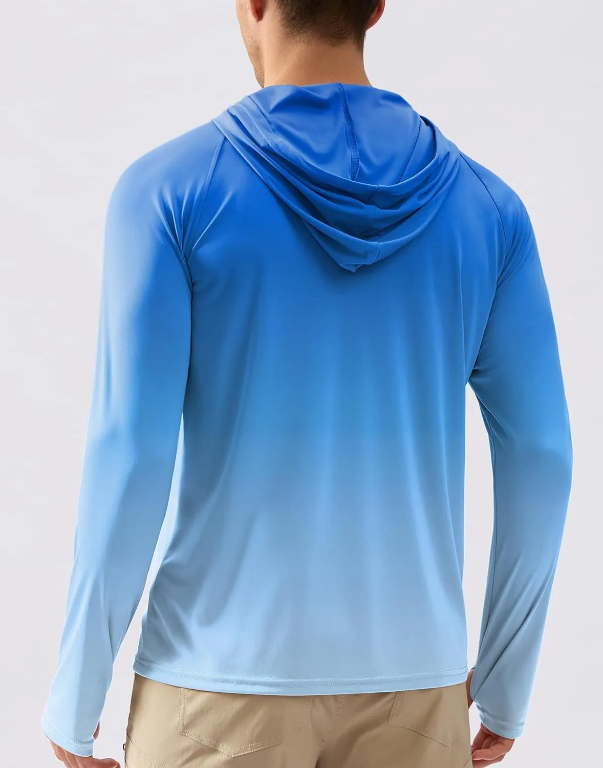 Pudolla Men's Sun Protection Hoodie Shirts UPF 50  Rash Guard SPF Long Sleeve Fishing Shirt for Men Swim Hiking Boating