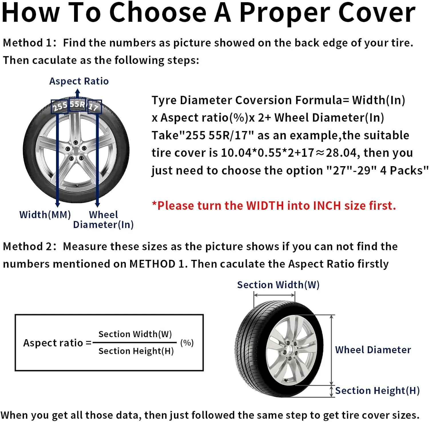 PureFit RV Tire Covers Set of 4 - UV Resistant Trailer Wheel Covers for Camper, SUV, Jeep, Trucks, Trailers and RV, Universal Tire Protecor Fits 30"-32" Inch Tire, Black
