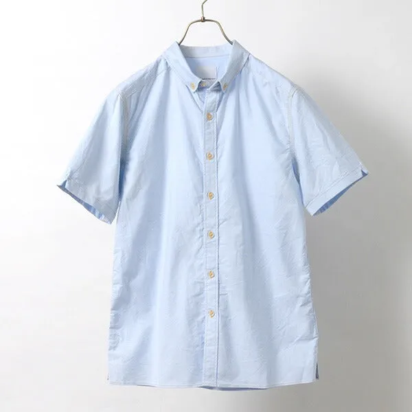 RE MADE IN TOKYO JAPAN / Yellow Stitched Short Sleeve Button Down Shirt