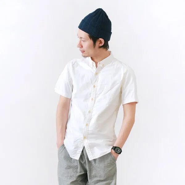 RE MADE IN TOKYO JAPAN / Yellow Stitched Short Sleeve Button Down Shirt