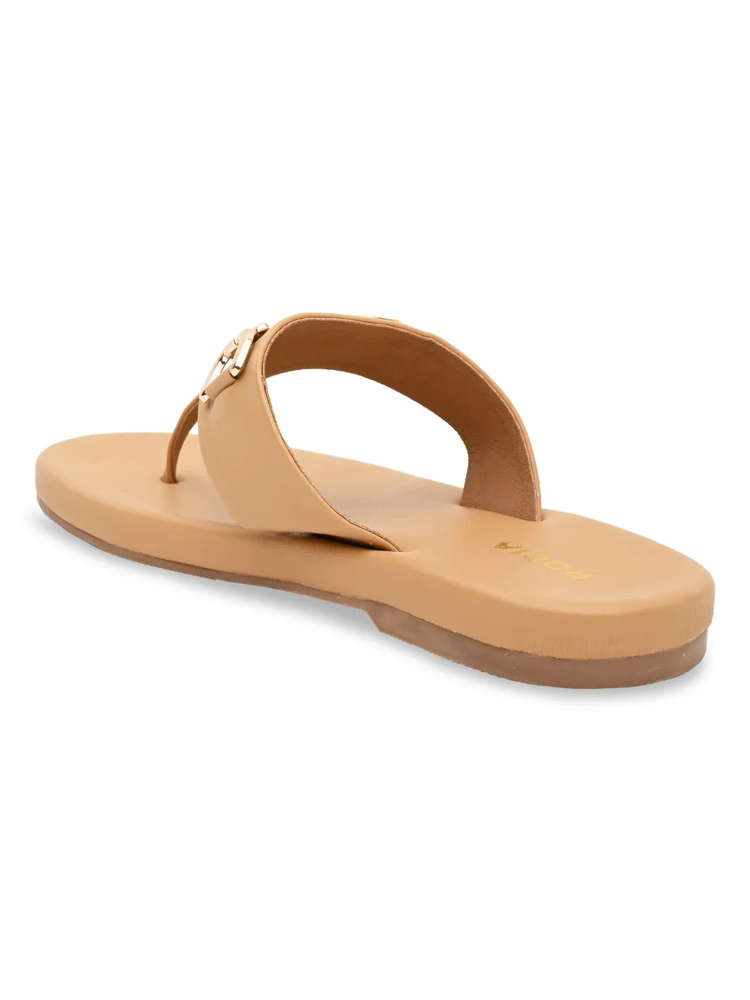 Rocia By Regal Beige Women Casual Buckled Flats