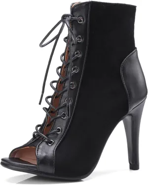Roimaash 7/10CM Heels Women Burju Dance Shoes Lace up