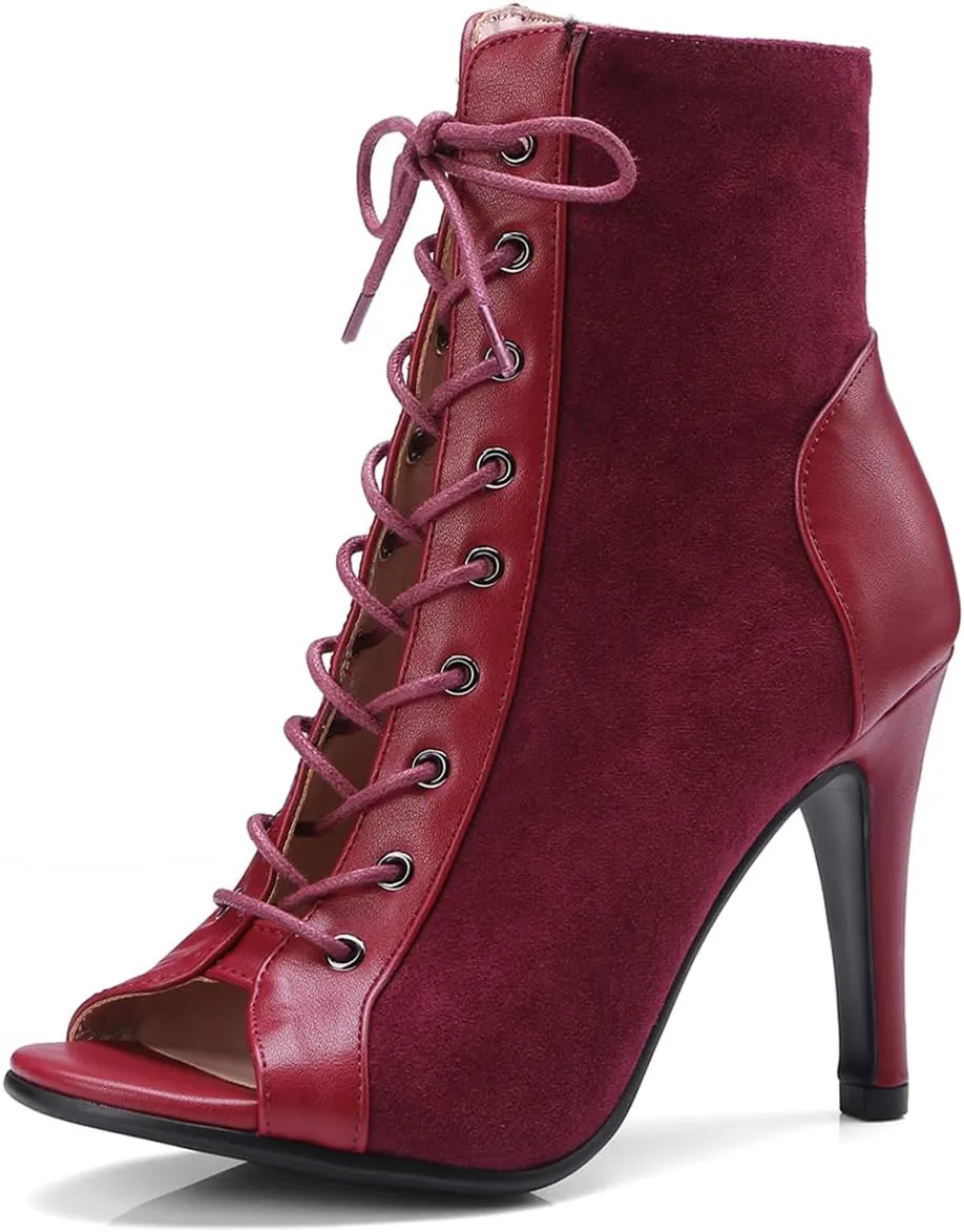 Roimaash 7/10CM Heels Women Burju Dance Shoes Lace up