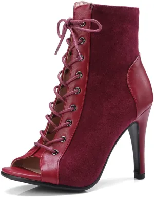 Roimaash 7/10CM Heels Women Burju Dance Shoes Lace up