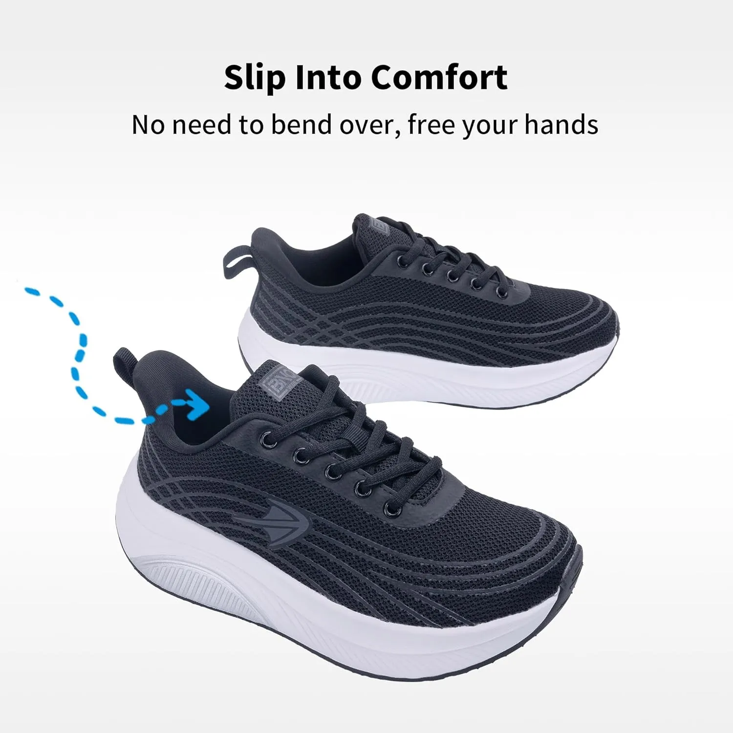 RomenSi Wide Toe Box Shoes Women Arch Support Walking Shoes Comfortable Wide Width Tennis Sneakers for Plantar Fasciitis Relief US 6-11