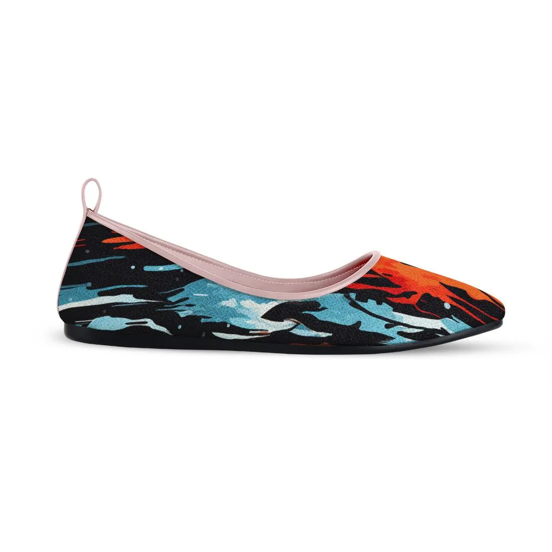Rose Round Toe Shoe Flaring