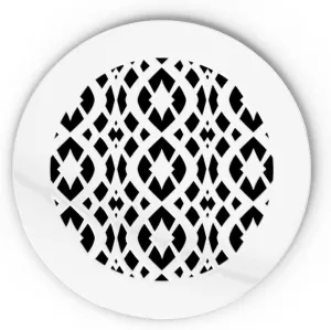 SABA Home Decor Air Vent Cover Grille - Acrylic Plexiglass 4 Round Duct Opening (5.5 Round Overall) White Finish Decorative Register Covers for Walls and Ceilings NOT for Floor USE, Charlotte (2PCs)