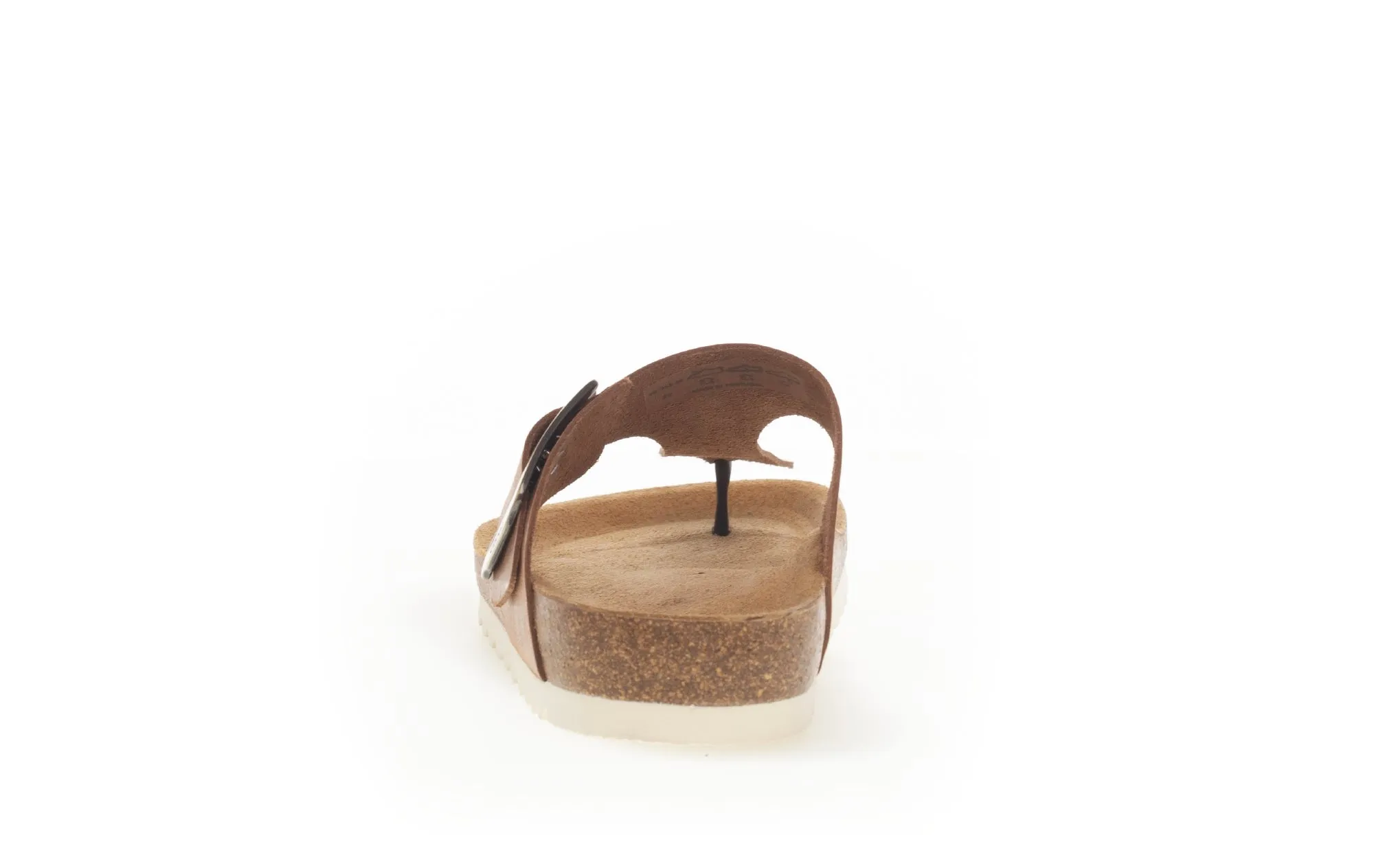 Sandales cognac en cuir lisse