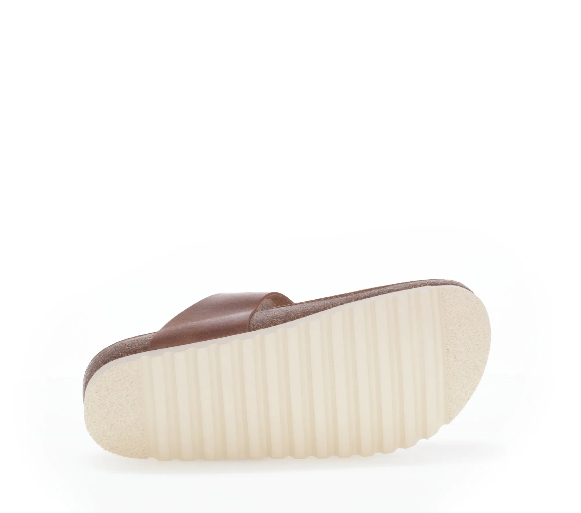 Sandales cognac en cuir lisse