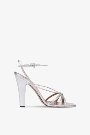 Sandals in white leather