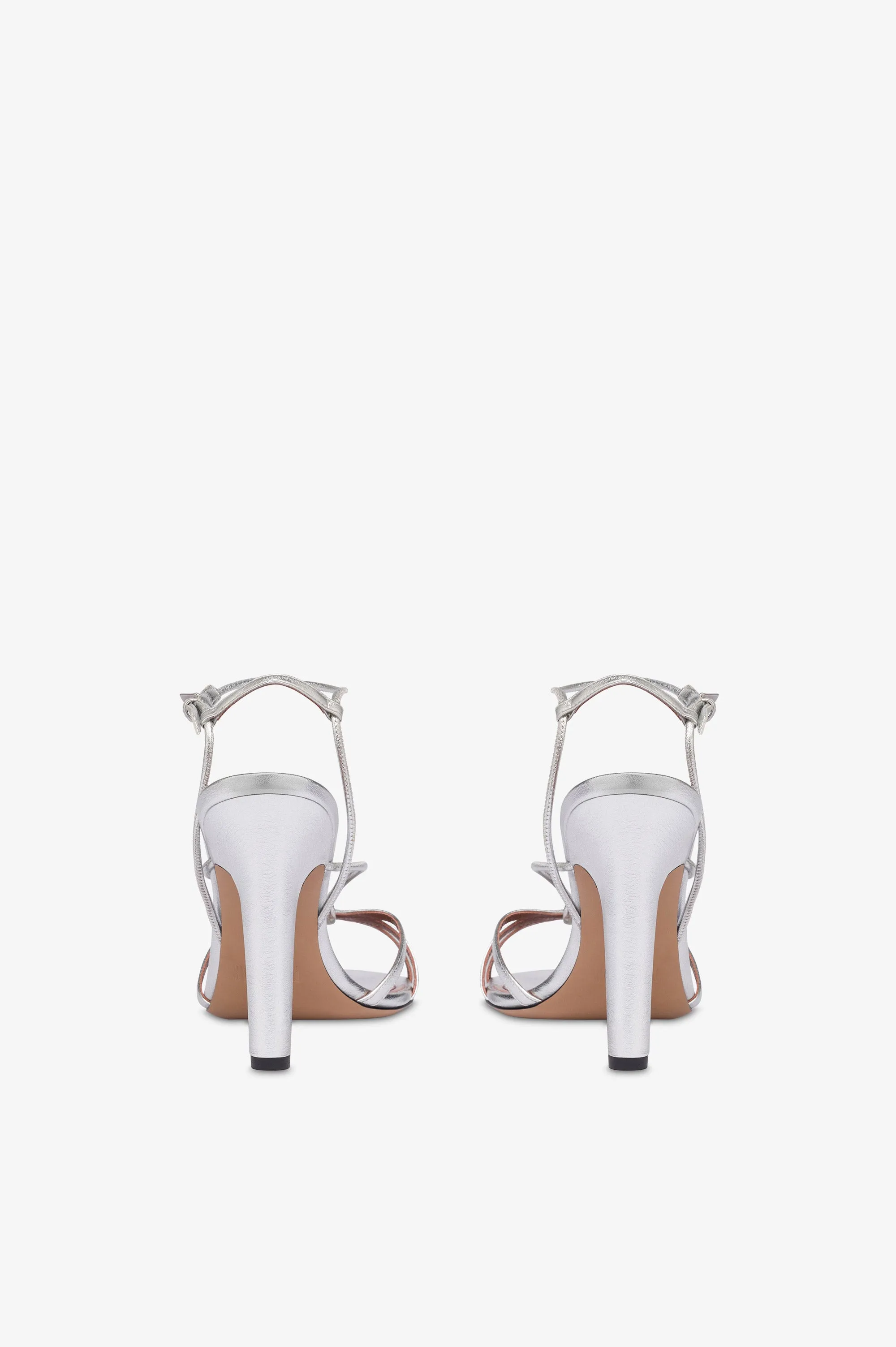 Sandals in white leather