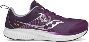 Saucony Ride Kidz Sneaker, Plum/White, 6 US Unisex Big Kid