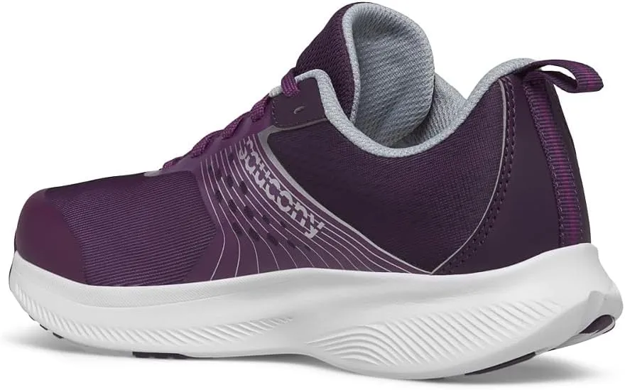 Saucony Ride Kidz Sneaker, Plum/White, 6 US Unisex Big Kid