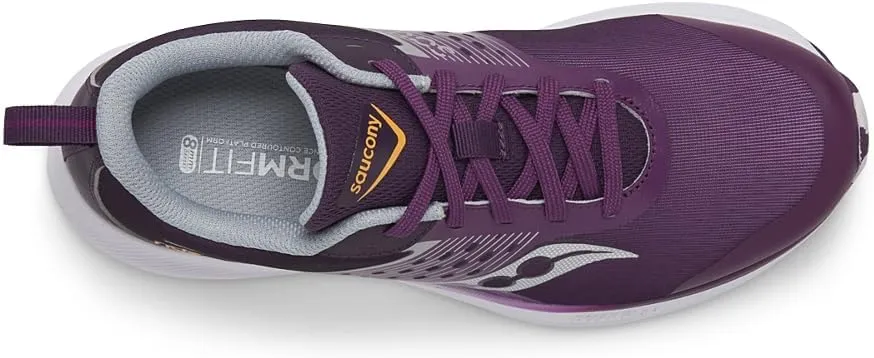 Saucony Ride Kidz Sneaker, Plum/White, 6 US Unisex Big Kid
