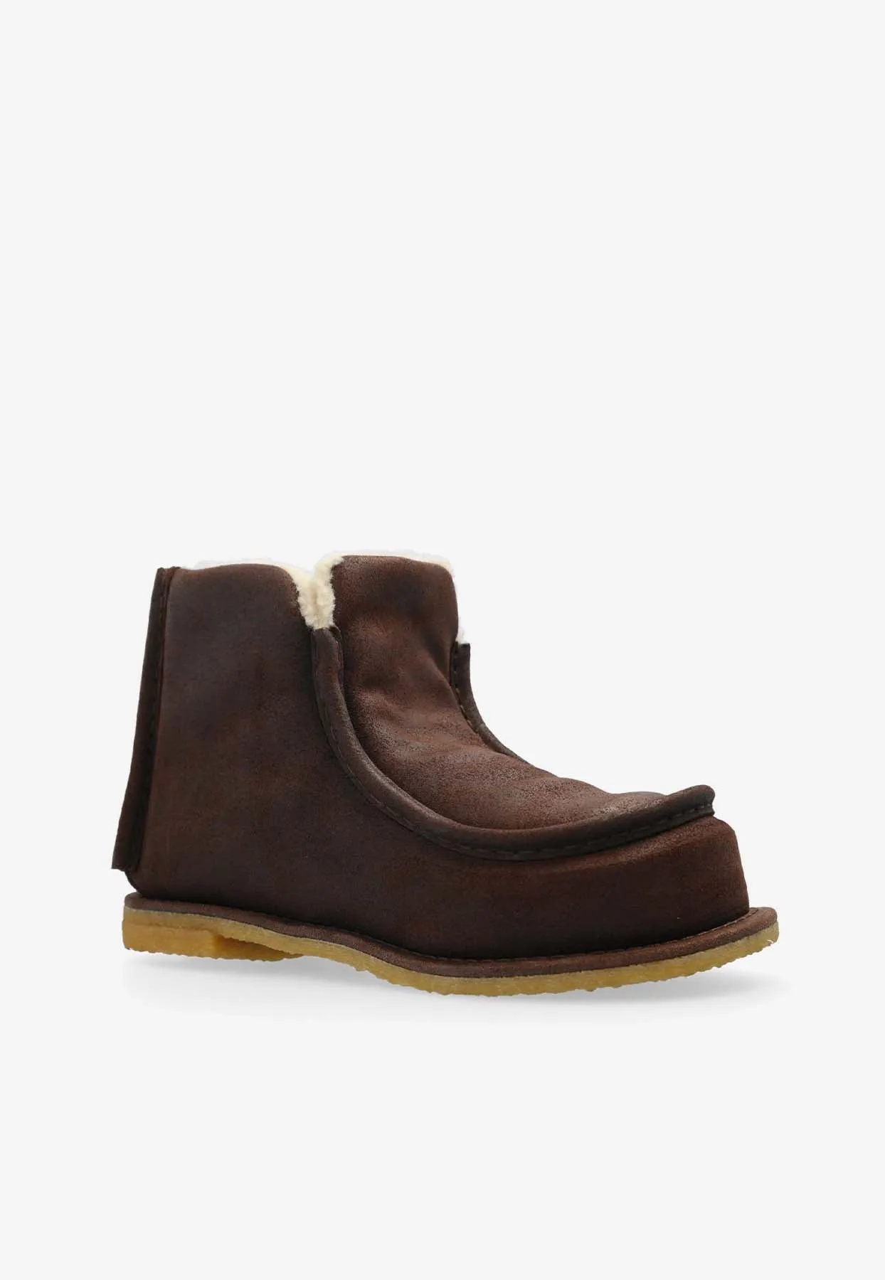 Shearling-Lined Suede Boots