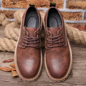 Shoes Fashion Trend  Shoes Spring Autumn Summer  Leather Breathable Flat Business Casual Shoes