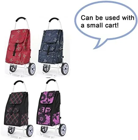 Shopping Cart Replacement Bag - 37L Folding Shopping Bag, Special Bag for Grocery Shopping, Trolley Shopping Cart, with Bottom Plate, Strong Bearing Capacity, (Size: 34X20X55CM)