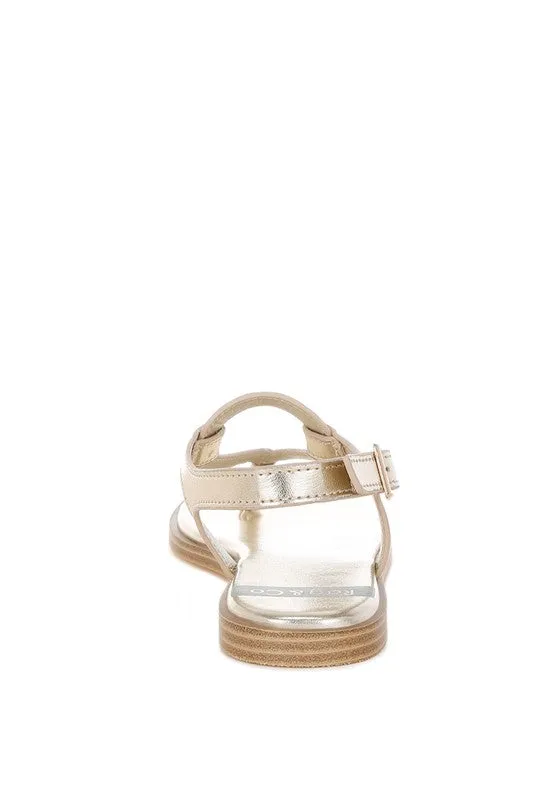 Sienna Metallic Genuine Leather Flats