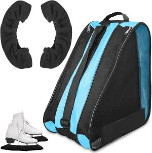 Skating Bag Set Ice Skate Blade Covers Ice Skating Guards and Roller Skates Bag Roller Skate Accessories Roller Skate Bag for Kids Men Women Adults