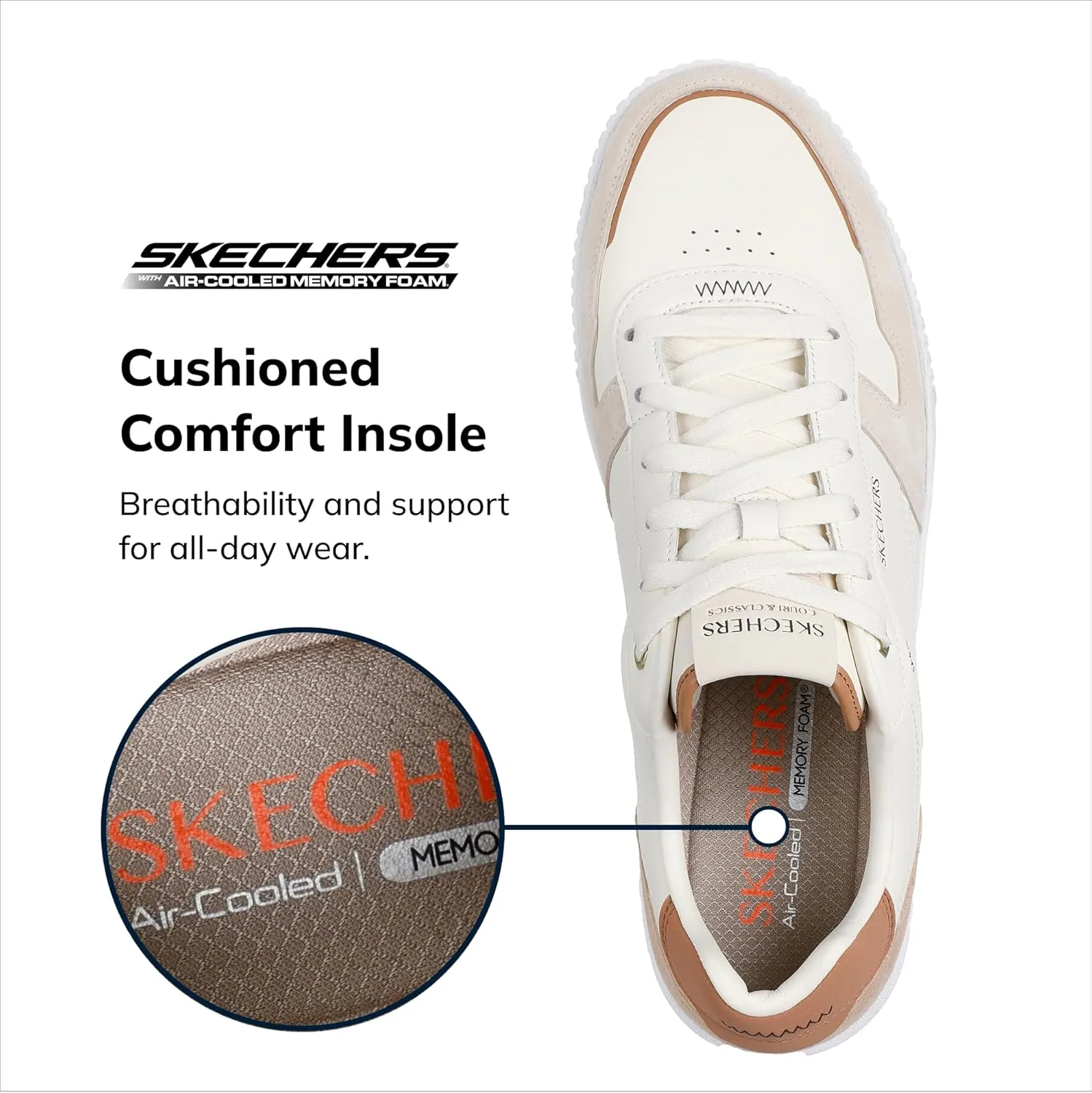 Skechers Men's Jade Kovos Leather and Suede Lace-up Sneakers