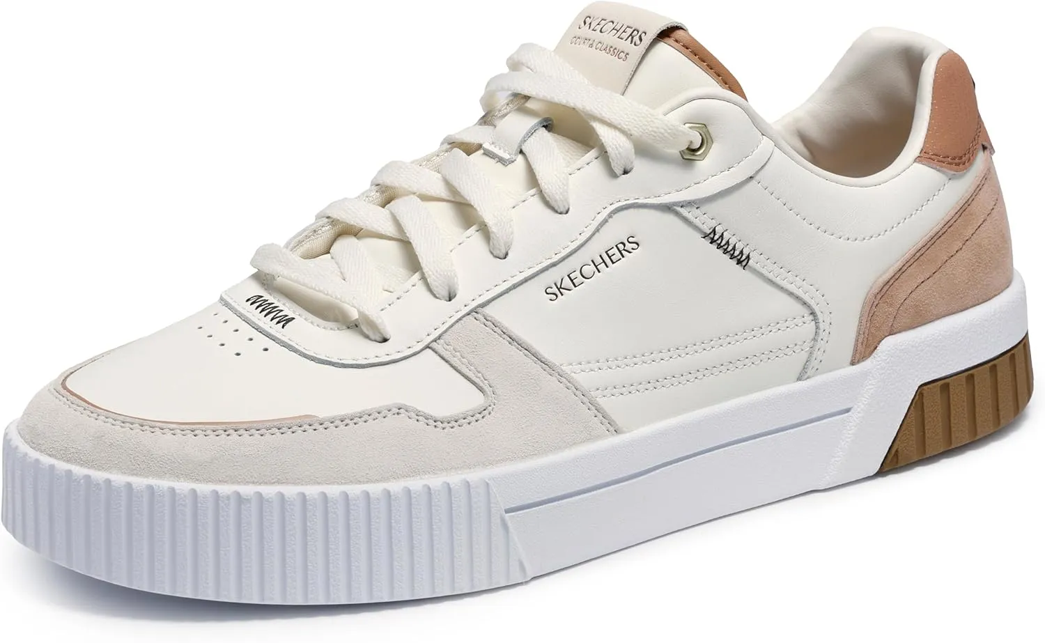 Skechers Men's Jade Kovos Leather and Suede Lace-up Sneakers