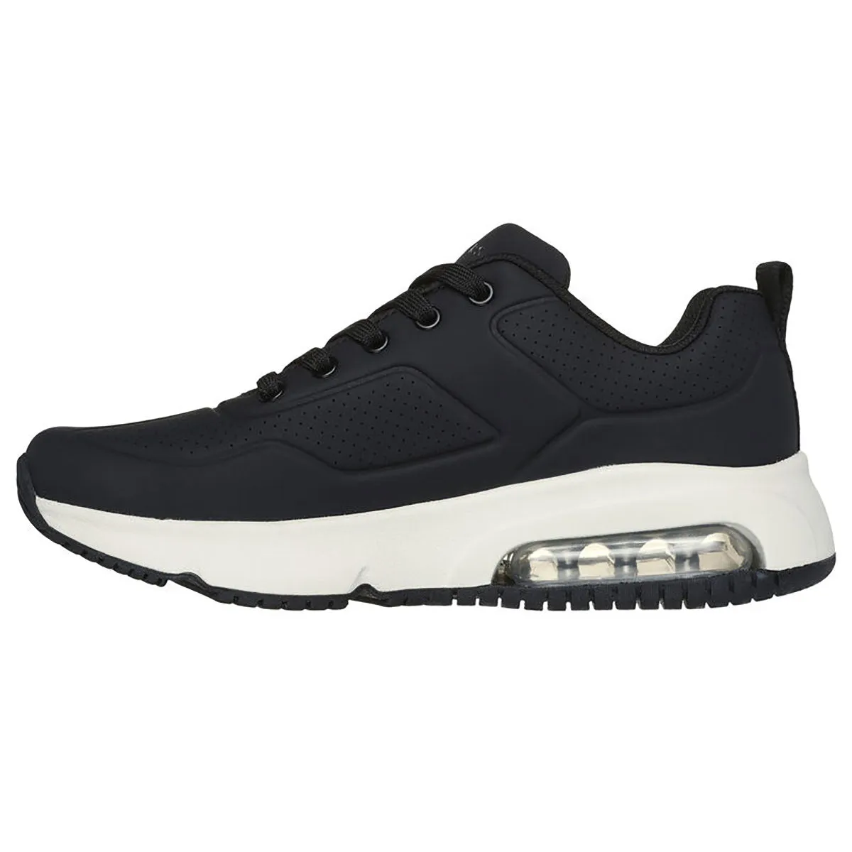 Skechers Women's Uno Evolve Infinite Air Black Low Top Sneaker Shoes (BLK)