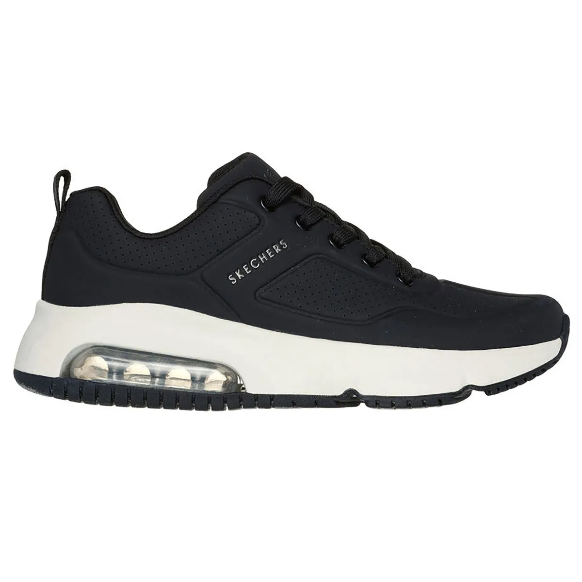 Skechers Women's Uno Evolve Infinite Air Black Low Top Sneaker Shoes (BLK)