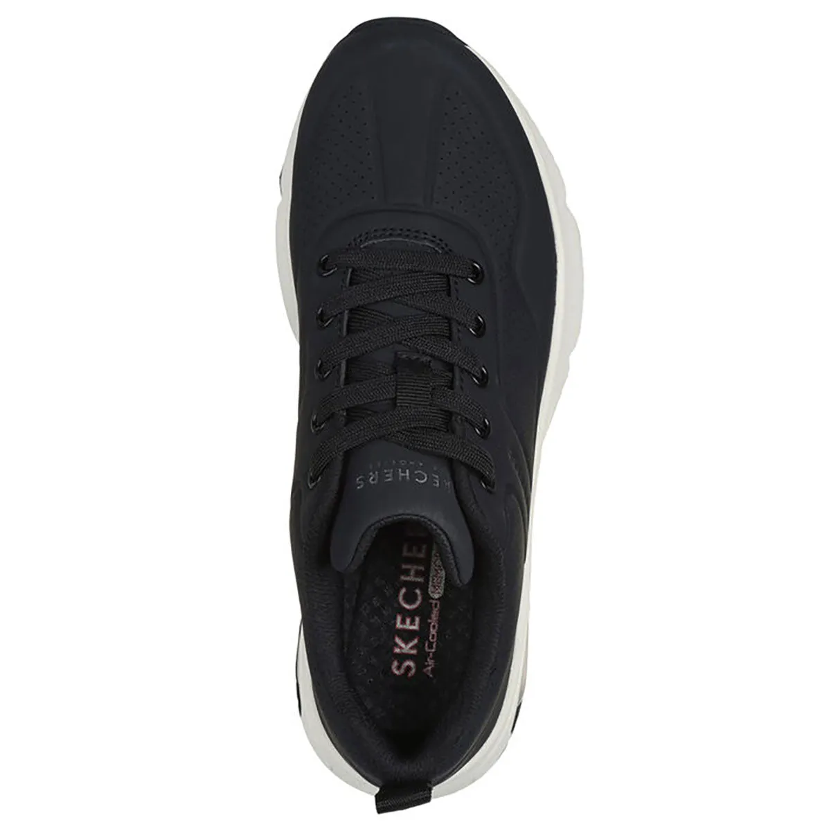 Skechers Women's Uno Evolve Infinite Air Black Low Top Sneaker Shoes (BLK)