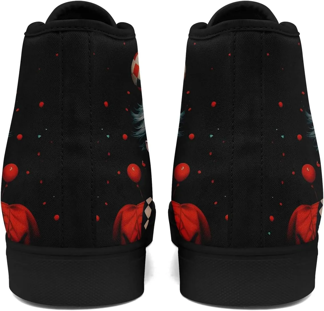 Skull High Top Canvas Sneakers Fashion Punk Rock Joker Print Shoes Casual Walking Shoes Streetwear