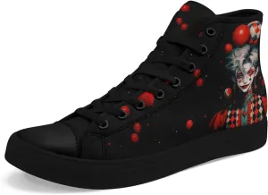 Skull High Top Canvas Sneakers Fashion Punk Rock Joker Print Shoes Casual Walking Shoes Streetwear